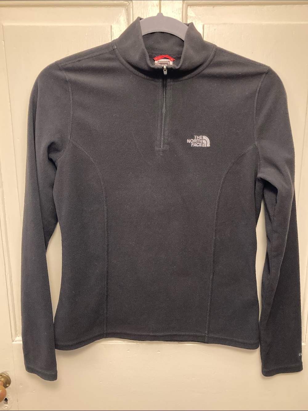 The North Face Women's Black Quarter-Zip Fleece Pullover, Size XS